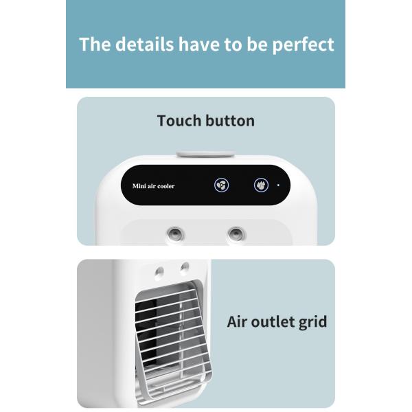 Desktop Mini Air Condition Fan with Water Cooling and Night Light Net Weight 700g