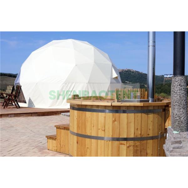 Anti UV Glamping Dome Tent Heat Proof PVC Cover Hotel Facility White Transparent Cover
