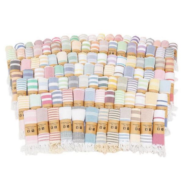 Légère et douce serviette en coton 100% avec taille et emballage personnalisés