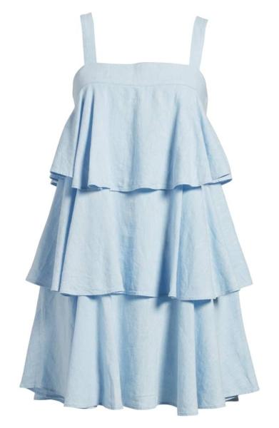 Tiered Line Ruffle Dress Summer Women Clothing