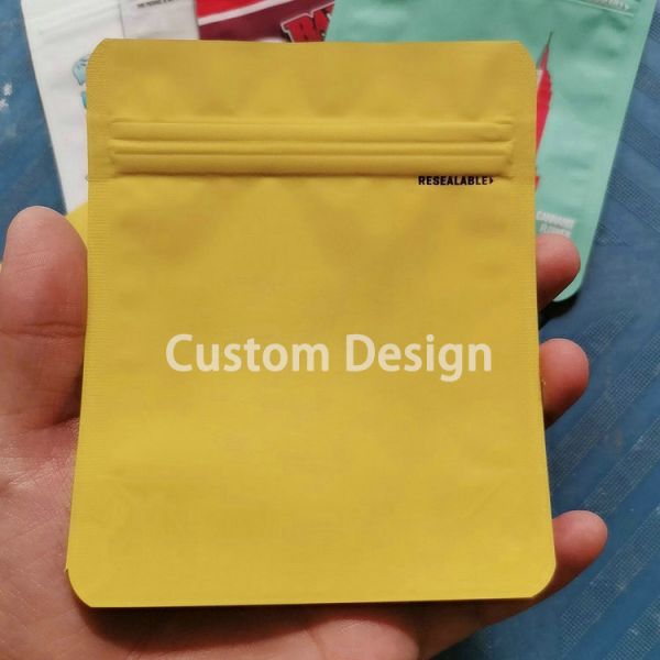 Child Proof Resistant Smell Proof Mylar Zip Lock Bags 3.5g 7g 14g 28g