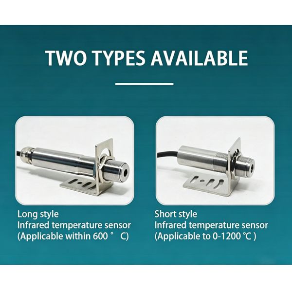 Industrial Stainless Steel RS485 Infrared Temperature Sensor Supports Modbus RTU Online Temperature Probe