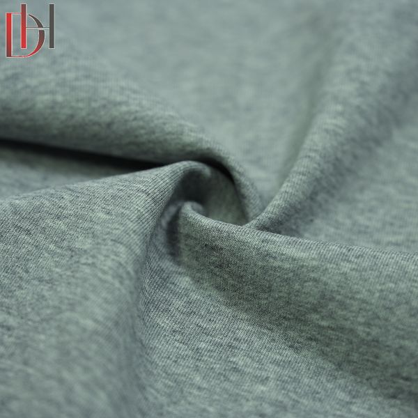 Hot Customizable Organic Knitted Tricot Cotton Spandex Jersey Fabric for Hooded Shirt Sweatshirt