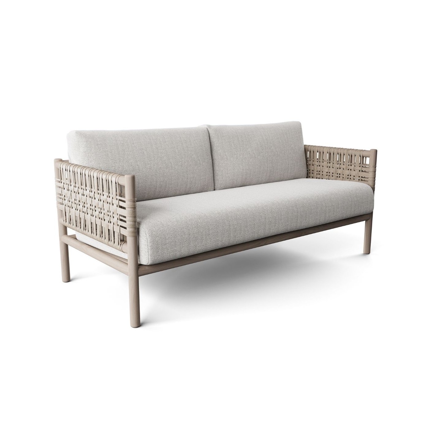 Teak Aluminum Outdoor Furniture Rope Cube Sofa. Kira SN-2661