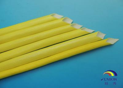 Yellow Black Red Natural Color Acrylic Resin Fiberglass Braided Sleeving / Eco-friendly Insulating Sleeves