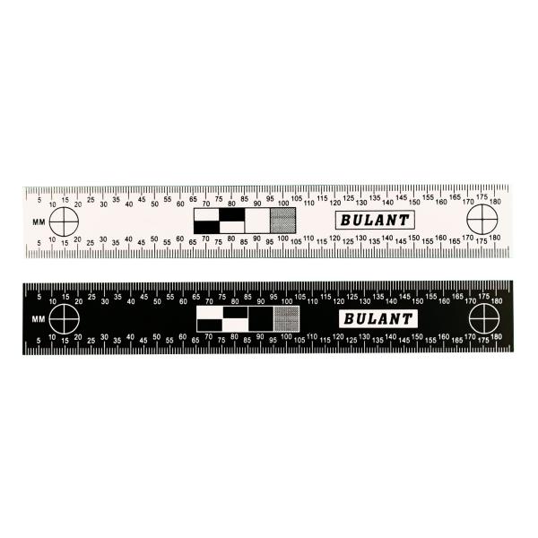 P125 18cm two-sided black and white photographic evidence scale