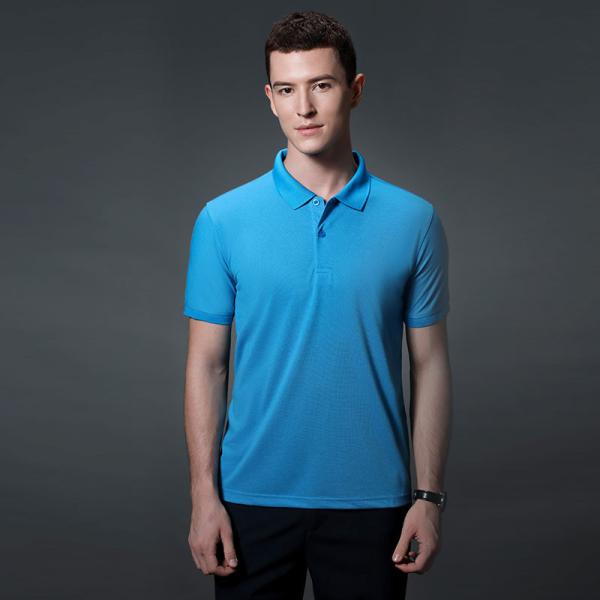 OEM Sublimation Loose Polo T Shirt 240gsm Embroidery SGS Blue Polo Collar T Shirt