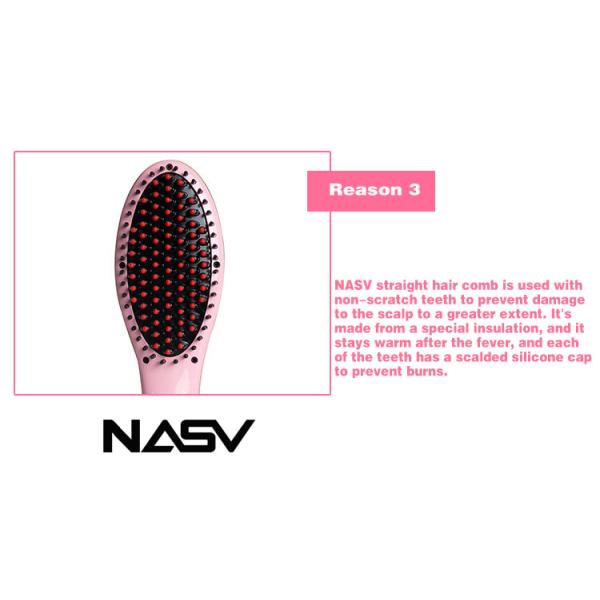 Electric Hair Straightener Brush Home Beauty Machine NASV 100 With Lcd Display