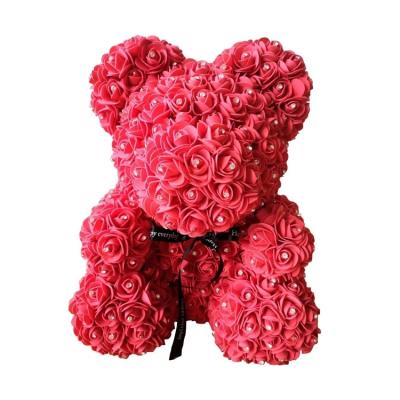 Wholesale Price 40CM Roses Bear with Diamond for Valentines Day Gift