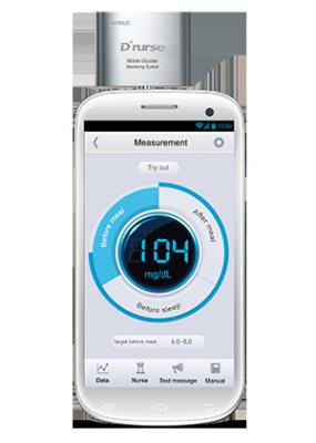 Mobile Diabetes Blood Monitoring Devices , 10s Test Time Blood Sugar Level Meter
