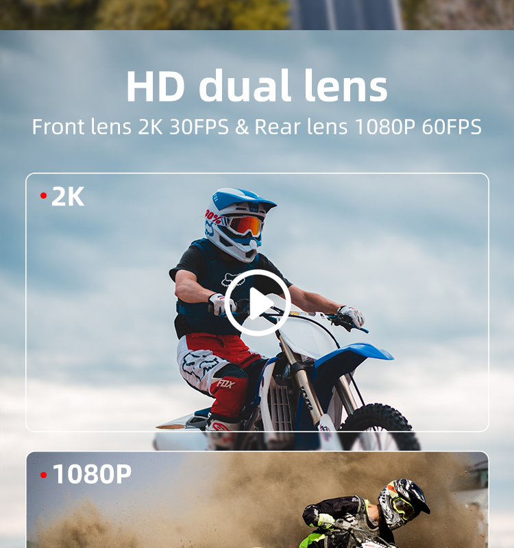 Video Helmet Cameras 4K Professional Digital Motorcycle Recorder for Moto