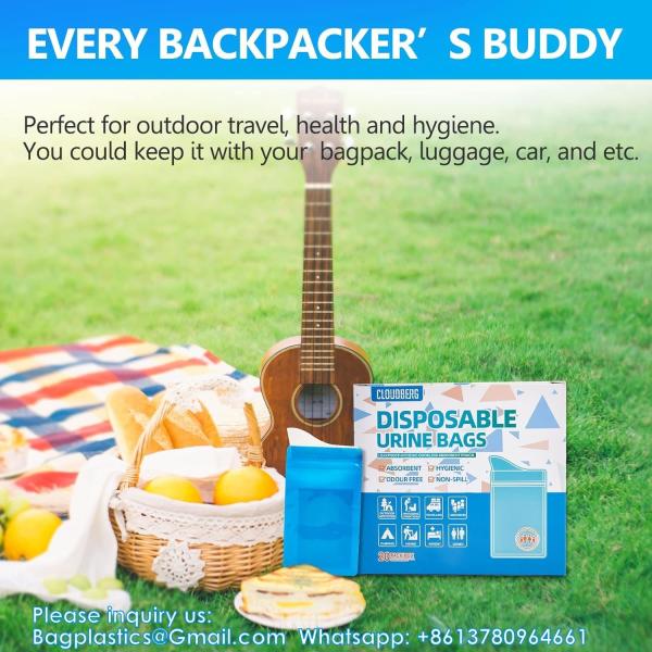 Disposable Urine Bags, Pack Travel Pee Bags, Unisex Urinal Bag Vomit Bags Travel Traffic Jam Emergency Portable