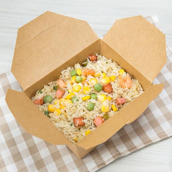 Brown Kraft Paper Pizza Packaging Box Disposable Salad Packaging Box