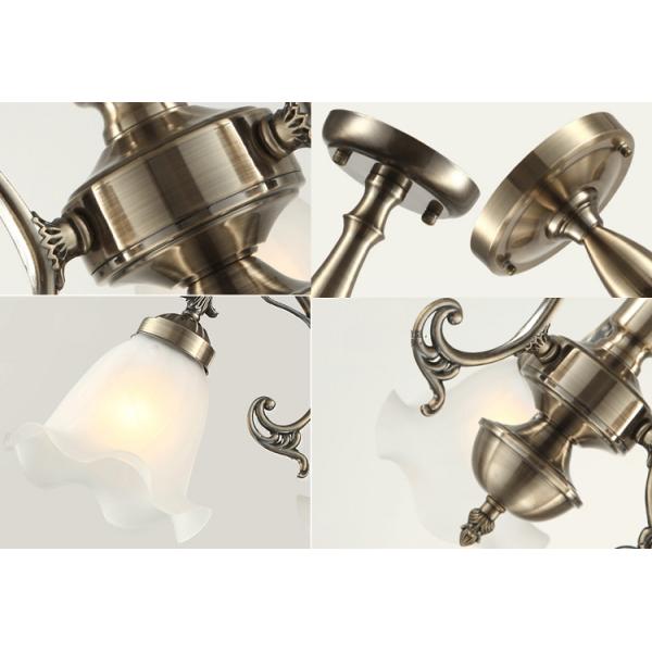 Lily Of the Valley European Style Red Bronze Chandelier for living room energy-saving lamp 3-arm 5-arm availa