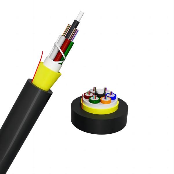 12 24 48 Hilos ADSS Fiber Cable 200kg/km 2 4 Core 6 24 48 96 Hilos 4km Single / Double Jacket