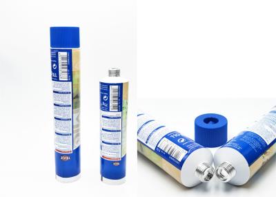 Dyeing Cream Aluminum Collapsible Tubes Offset Printing With PP / Ps Plastic Cap