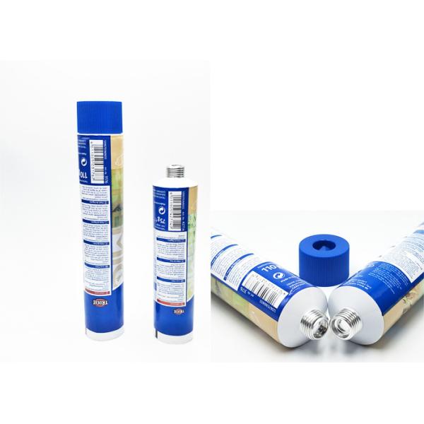 Dyeing Cream Aluminum Collapsible Tubes Offset Printing With PP / Ps Plastic Cap