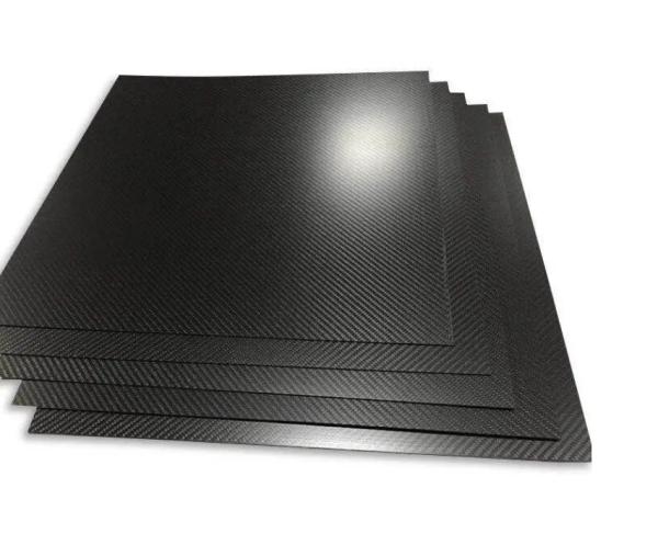 Glossy 1mm Carbon Fiber Sheet 3K Twill Impact Resistant For Contruction Parts