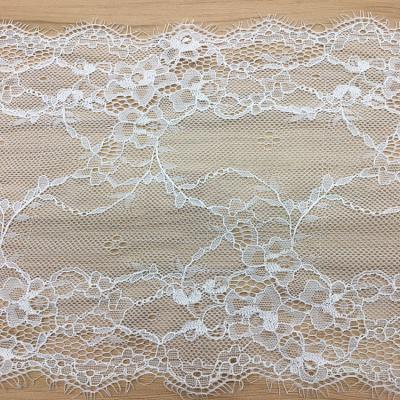 20 cm Underwear Strench Lace Border Eyelash lace edge with ivory black color in stock