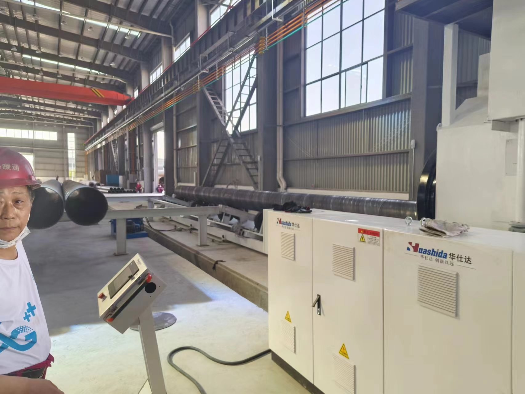 Древесный слой PE стальной трубы Derust распыление Fbe порошковое покрытие Machine Line Derust Machine