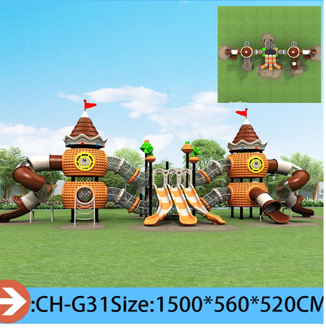 Pumpkin  Robot Theme Large Outdoor Playground Slide  Custom Plastic Combination Slides Climbing Tunnels Adventure Tubes for Parks Kindergartens  Resorts
