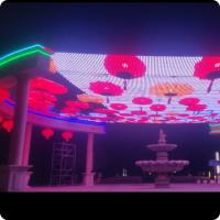 Ecrã de malha de LED RGB exterior Ip65 à prova d'água para grandes ecrãs publicitários