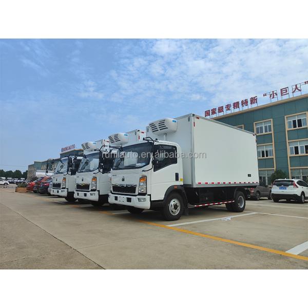 SINOTRUK 4x2 LHD Or RHD small freezer truck Refrigerator Mini Truck 95km/h