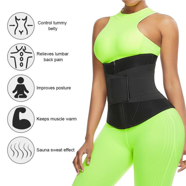 100% poliéster camada externa formador de cintura formador para mulheres 10 ossos de aço Neoprene