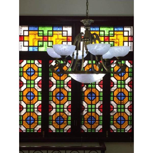 Ice Flower Frosted Window Glass Stained Lacquered Glass White