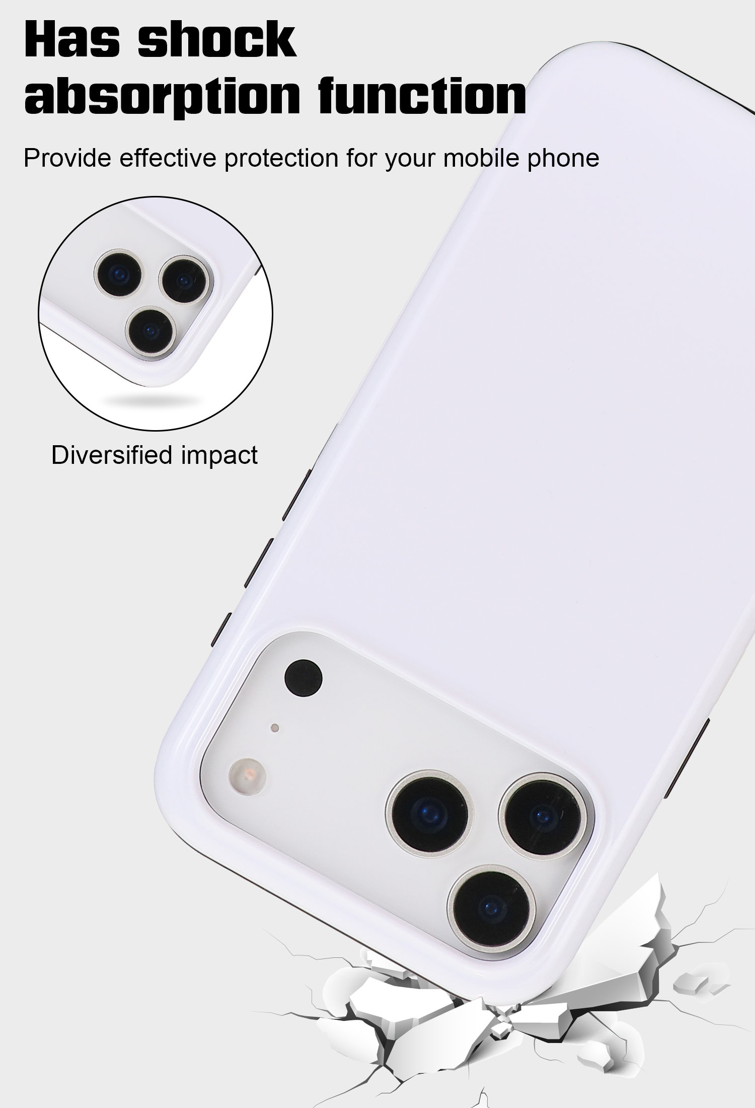 3D Sublimation Phone Case with 5m Drop Protection Built-in MagSafe and Interchangeable Artwork for iPhone Samsung