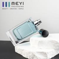 O perfume quadrado vazio recarregável de 3,4 onças engarrafa a prata não Spillable do ouro