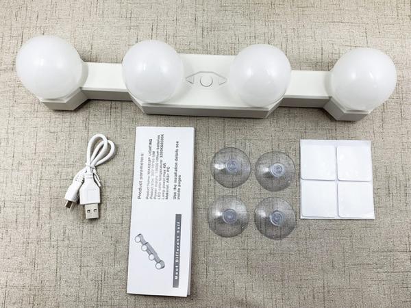 120 LM LED Vanity Light Bulbs , 4 Watt Makeup Light Bulbs With Suction Cup