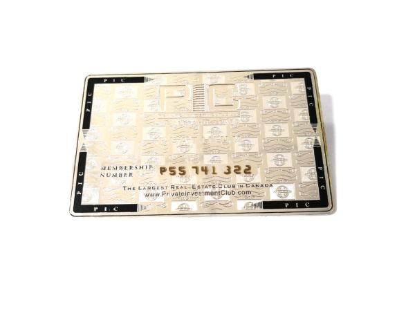 Sterling Silver Metal Membership Card With Hico Magnetic Stripe