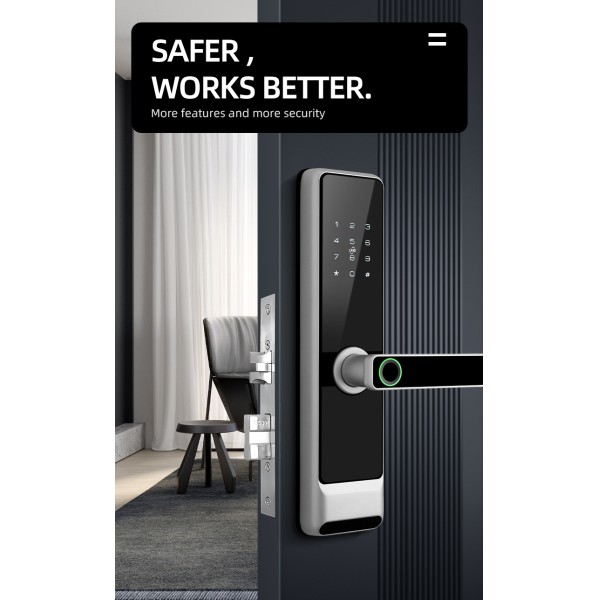 YAGU Ttlock App-controlled Smart Password Biometric Fingerprint Door Lock Fingerprint Password Door Lock Wholesale Factory