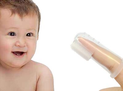 Food Silicone Baby Products Toothbrush Silk - Screen Printing Logo With Case Set
