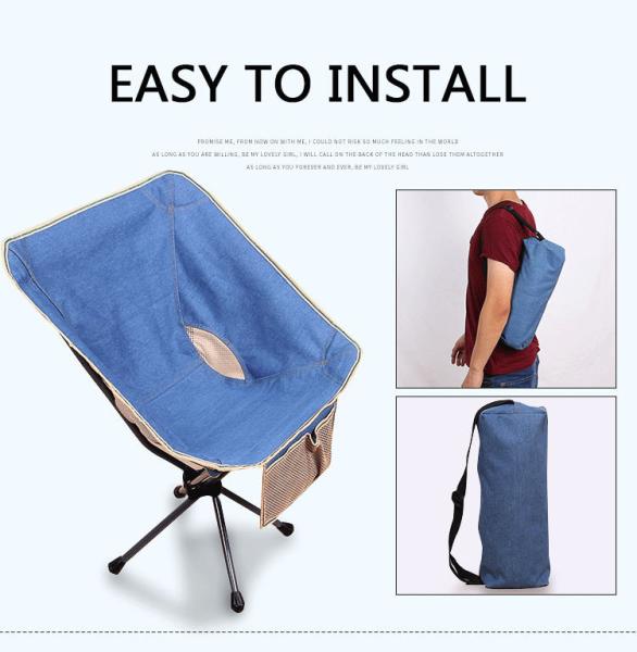 Aluminum 56 X 52cm Folding Adjustable Garden Chairs Folding Fishing Chair With Adjustable Legs