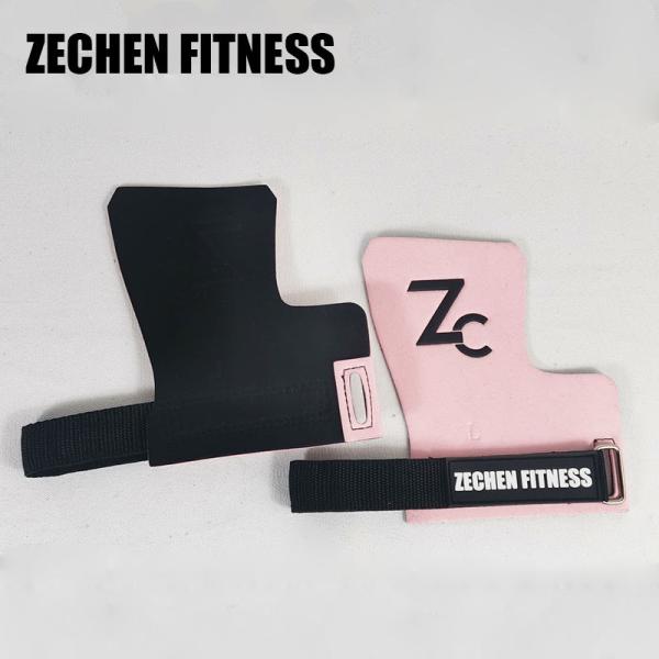 Pink Fingerless Crossfit Grips Safety Synthetic Leather 2.25Mm Girls Gymnastic Gloves