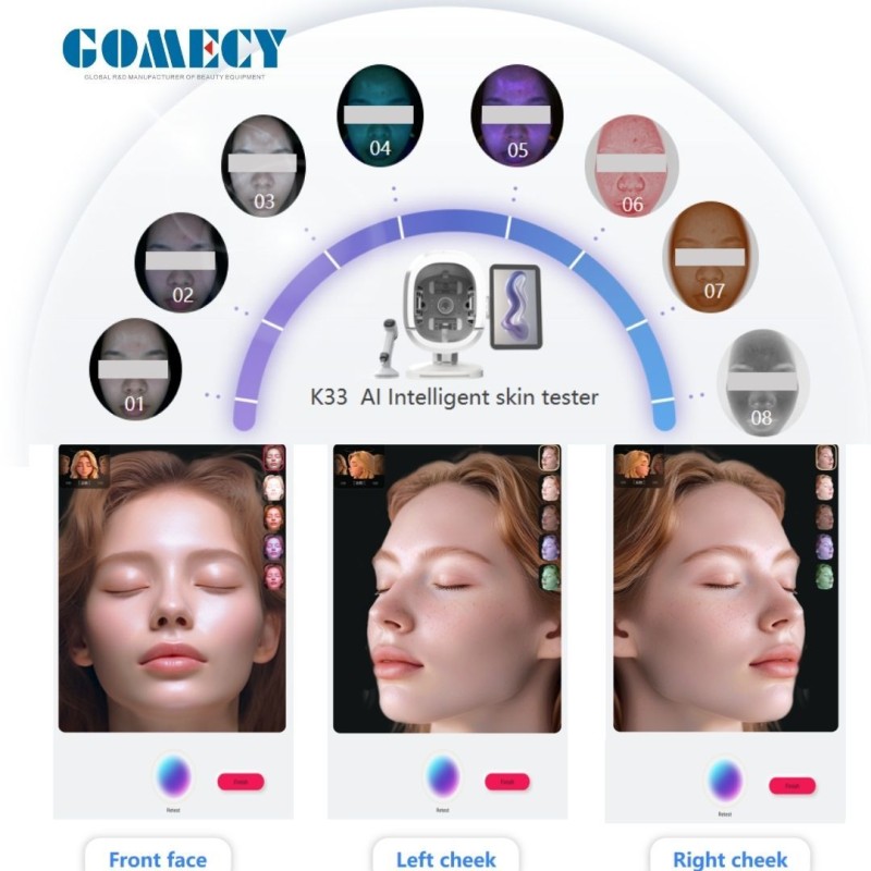 Facial Skin Analysis Machine Skin Moisture Tester Skin Analyzer Machine Hair Follicles Detector Beauty Salon Instrument
