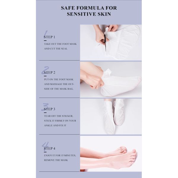 Wholesale Custom Moisturizing Peeling Mask Foot Massager Spa Skin Care Product Exfoliating Foot Masking Peel