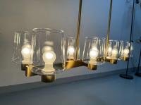 42 en 8 luz contemporánea de la isla de oro lámpara de lámpara de alumbrado de la entrada del vestíbulo de casa