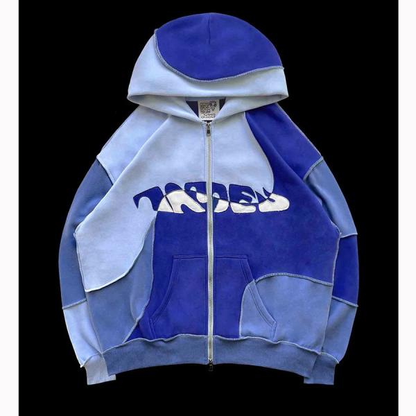 Color Block Contrast Reverse Stitch Pullover Sweatpants and Hoodie Set Sustainable