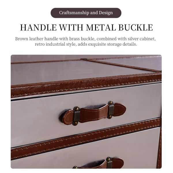 Nidea #6802 Industrial Style 5-Drawer Aluminum TV Cabinet Designer Personality Metal Storage for Hotel & Living Room Manufactured Furniture