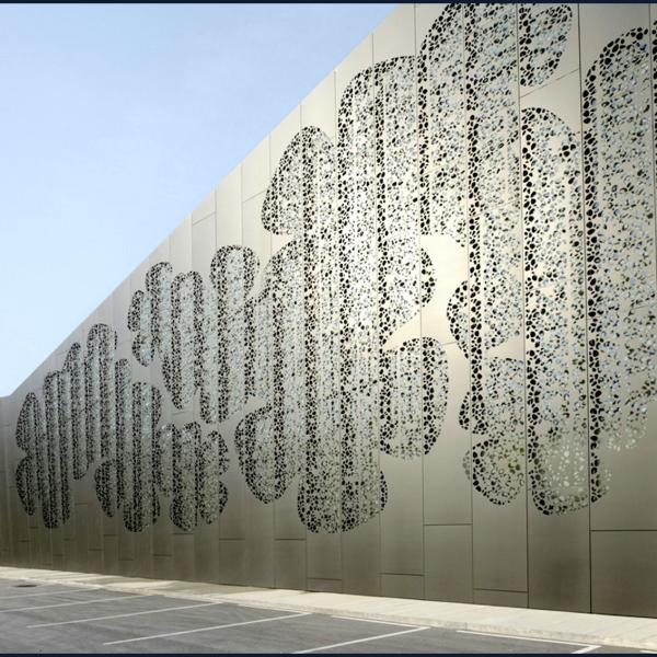 Perforated Aluminum Wall Cladding Panel Durable For Building Decoration