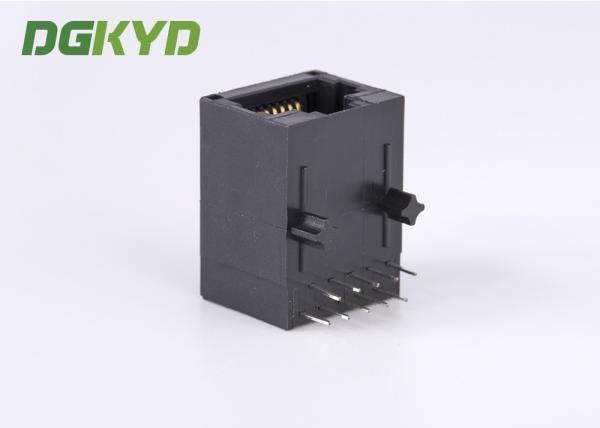 Unshielded Plastic Gigabit Ethernet RJ45 Single Port Connector 1000 BASE