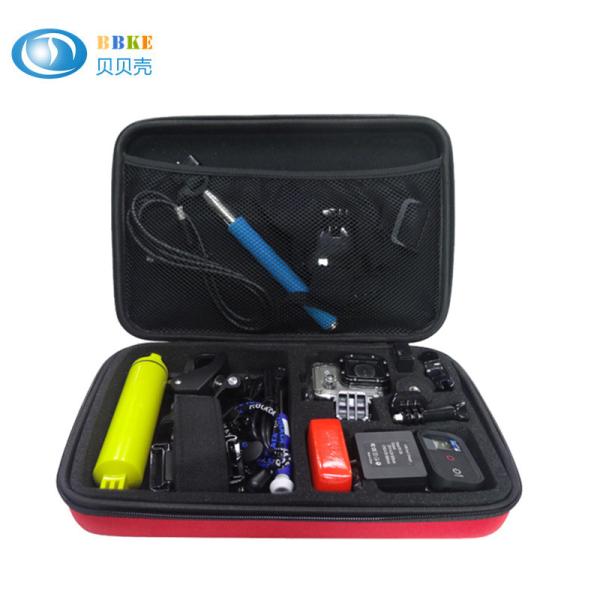 Waterproof Red EVA Tool Case / Camera Hard Case With Zipper , 320x220x70mm