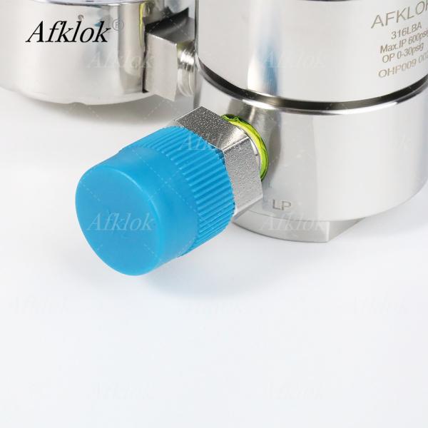Stainless Steel Single Stage Pressure Regulator Single Gauge 60psi with 1/2 inch Male Fitting