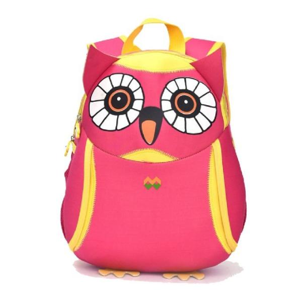 Multifunction Night Owl Primary School Bag / Nylon Shoulder Bag For Teens