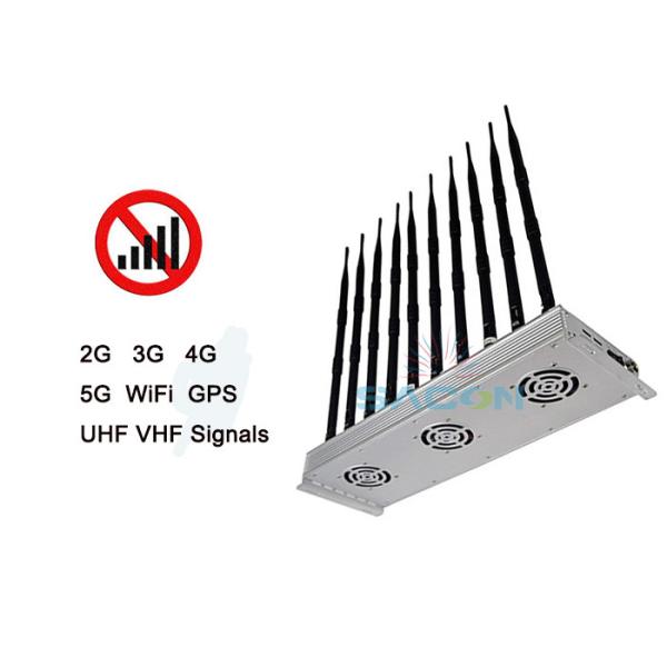 Indoor 5G Signal Jammer with 10 Antennas and 30m Radius Range for 24 Hours Continuous Operation