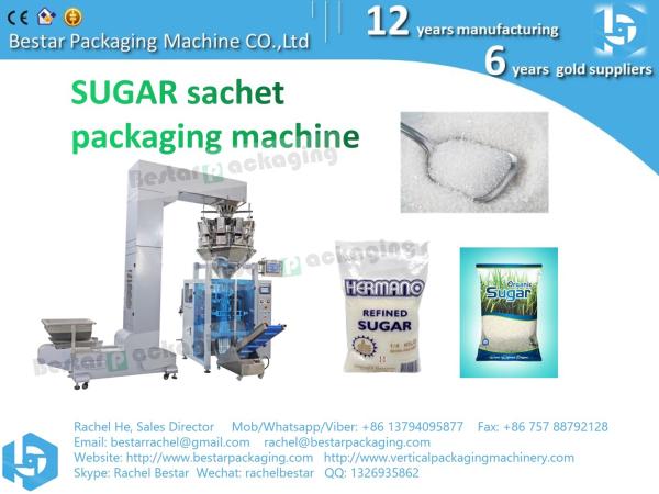 Granulated white sugar 1000g PE pouch automatic weighing and packaging machine