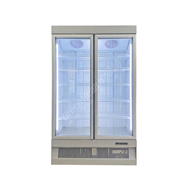 Congelamiento rápido y profundo en el congelador de puerta de vidrio Estante ajustable para exhibición de alimentos congelados